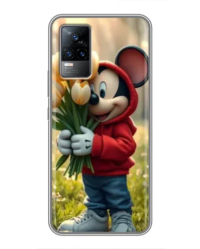 Чехол для Vivo S9 с картинкой «Микки с тюльпанами» Чехол для Vivo S9 с картинкой «Микки с тюльпанами»