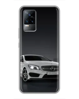Чехол для Vivo S9 с картинкой «Mercedes AMG GT Silver»