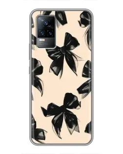Чехол для Vivo S9 с картинкой «Паттерн черные банты»