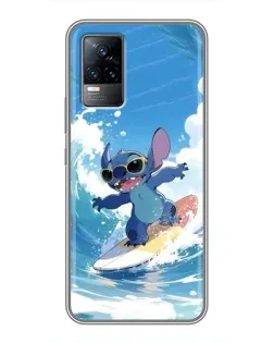 Чехол для Vivo S9 с картинкой «Стич на волне»