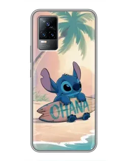Чехол для Vivo S9 с картинкой «Стич на серфе»