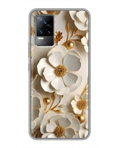 Чехол для Vivo S9 с картинкой «Белие бумажние  цвети»