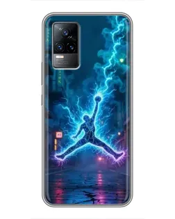 Чехол для Vivo S9e с картинкой «Jordan Gold Jumpman»