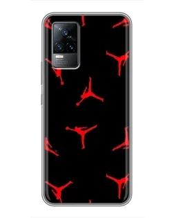 Чехол для Vivo S9e с картинкой «Jordan Red Pattern»