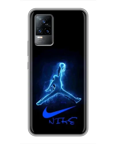 Чехол для Vivo S9e с картинкой «Jordan Neon Blue»