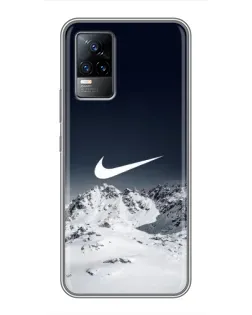 Чехол для Vivo S9e с картинкой «Nike — зимние горы»