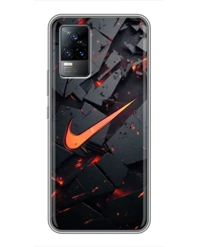 Чехол для Vivo S9e с картинкой «Nike — эффект разломов»