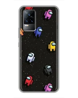 Чохол для Vivo S9e з картинкою «Космічний патерн Among Us»