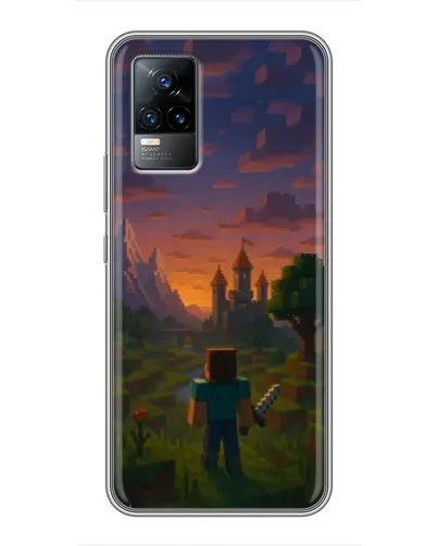 Чехол для Vivo S9e с картинкой «Стив у башни»