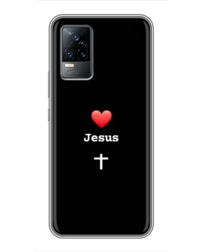 Чехол для Vivo S9e с картинкой «Сердце - Jesus»