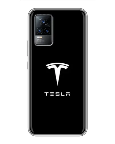 Чехол для Vivo S9e с картинкой «Tesla White Logo»