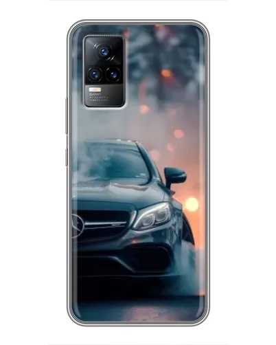 Чехол для Vivo S9e с картинкой «Mercedes — ночной город»