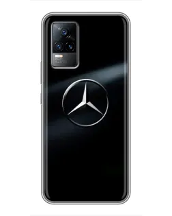 Чехол для Vivo S9e с картинкой «Mercedes на металле»