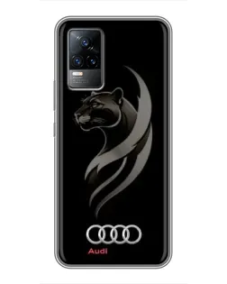 Чехол для Vivo S9e с картинкой «Графика — пантера и Audi»
