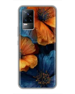Чохол для Vivo S9e з картинкою «Яскрава синьо-помаранчева флора» Чохол для Vivo S9e з картинкою «Яскрава синьо-помаранчева флора»