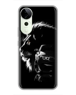 Чохол для Vivo T3 Ultra з картинкою «BMW та лев»