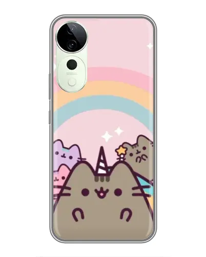 Чехол для Vivo T3 Ultra с картинкой «Единорог Pusheen»