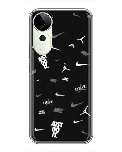 Чехол для Vivo T4 Pro с картинкой «Nike Black Pattern»