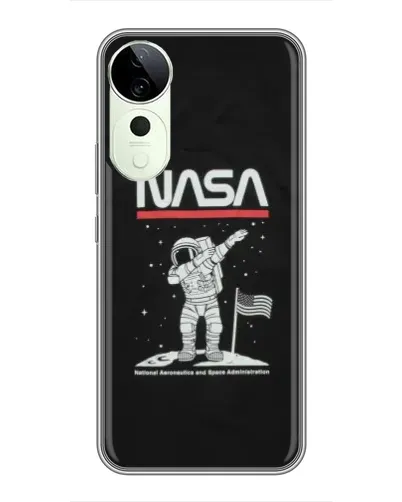 Чехол для Vivo T4 Pro с картинкой «NASA — шагаем по Луне»