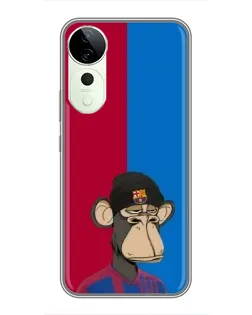 Чехол для Vivo T4 Pro с картинкой «Bored Ape — фанат Барсы»