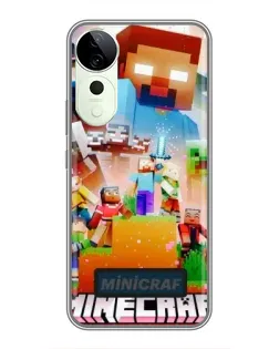Чохол для Vivo T4 Pro з картинкою «Minecraft герої гри» Чохол для Vivo T4 Pro з картинкою «Minecraft герої гри»