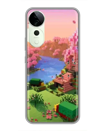 Чехол для Vivo T4 Pro с картинкой «Розовое дерево Minecraft» Чехол для Vivo T4 Pro с картинкой «Розовое дерево Minecraft»