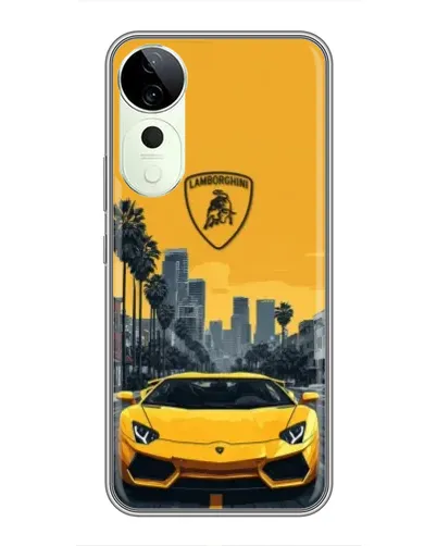 Чехол для Vivo T4 Pro с картинкой «Желтый Lamborghini город» Чехол для Vivo T4 Pro с картинкой «Желтый Lamborghini город»