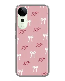 Чехол для Vivo T4 Pro с картинкой «Сердца и банты»