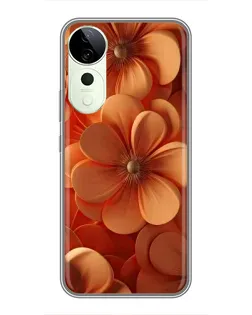 Чехол для Vivo T4 Pro с картинкой «Оранжевый макро цветок»