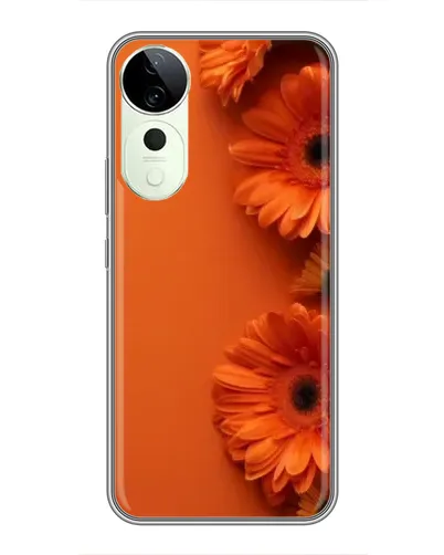 Чехол для Vivo T4 Pro с картинкой «Оранжевые герберы»