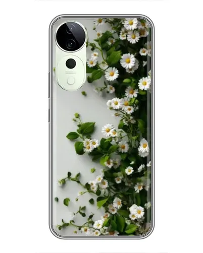 Чехол для Vivo T4 Pro с картинкой «Ветка мелких белых цветов»