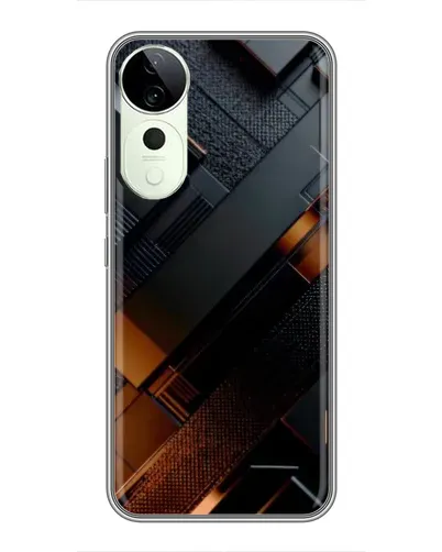 Чехол для Vivo T4 Pro с картинкой «Черные геометрические блоки» Чехол для Vivo T4 Pro с картинкой «Черные геометрические блоки»