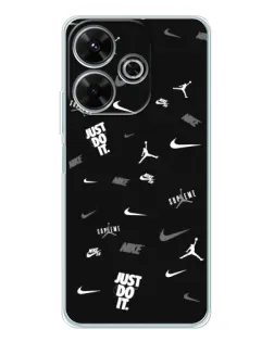 Чехол для Vivo T4R 5G с картинкой «Nike Black Pattern»