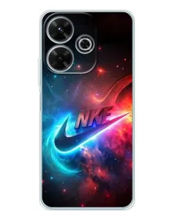 Чехол для Vivo T4R 5G с картинкой «Огненный логотип Nike»