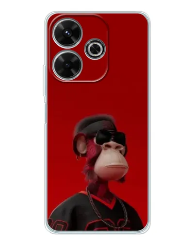 Чехол для Vivo T4R 5G с картинкой «Bored Ape в красном»