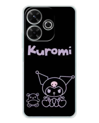 Чехол для Vivo T4R 5G с картинкой «Kuromi — черный минимализм»