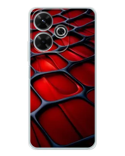 Чехол для Vivo T4R 5G с картинкой «Красная глянцевая сетка»