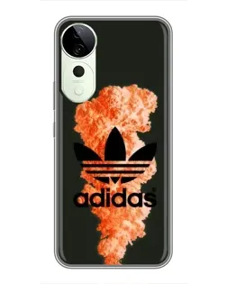 Чехол для ViVO T5e с картинкой «Оранжевый дым Adidas»