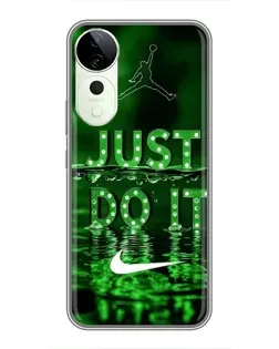 Чехол для ViVO T5e с картинкой «Зеленый неоновый Nike»