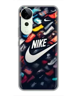 Чехол для ViVO T5e с картинкой «Коллекция кроссовок Nike»