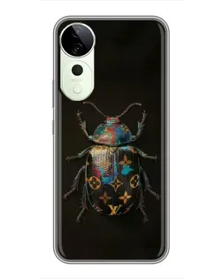 Чехол для ViVO T5e с картинкой «LV — мраморный принт»