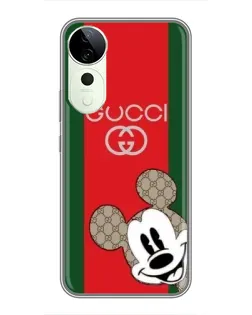 Чехол для ViVO T5e с картинкой «Gucci — полосы и Микки»