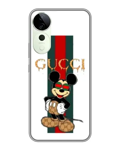 Чехол для ViVO T5e с картинкой «Микки Маус Gucci — полосы»