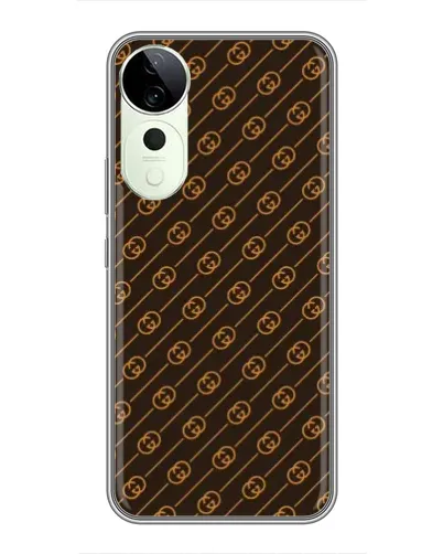 Чехол для ViVO T5e с картинкой «Gucci — золотые диагонали»