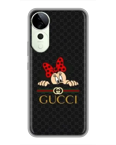 Чехол для ViVO T5e с картинкой «Минни Маус Gucci — черный»