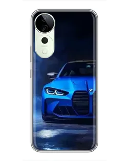 Чехол для ViVO T5e с картинкой «Голубая BMW M4»