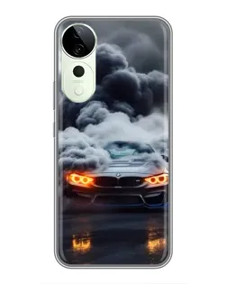 Чехол для ViVO T5e с картинкой «BMW в дыму»
