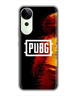 Чехол для ViVO T5e с картинкой «Яркий логотип PUBG»