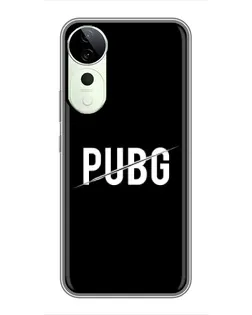 Чехол для ViVO T5e с картинкой «PUBG — белый логотип»