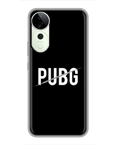 Чехол для ViVO T5e с картинкой «PUBG — белый логотип»